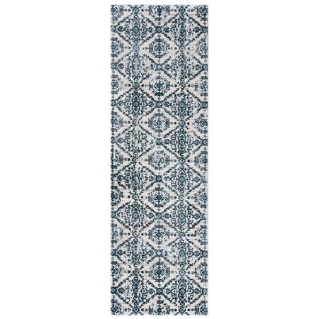 Safavieh 2 ft. 2 in. x 7 ft. Isabella Runner Power Loomed RugNavy & Ivory ISA953N-27